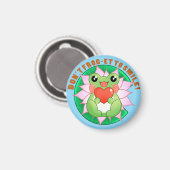 Frog Love – Cute Motivational Art Magneet (Voorkant / Achterkant)