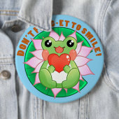 Frog Love – Cute Motivational Art Ronde Button 6,0 Cm (In situ)