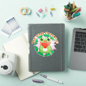 Frog Love – Cute Motivational Art Sticker (iPad Cover)