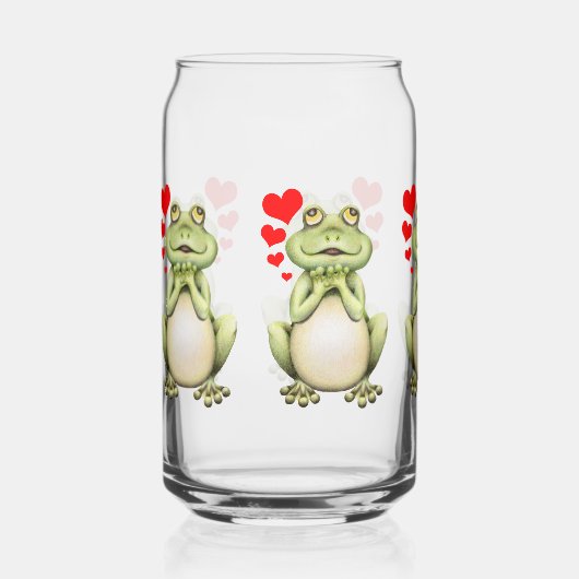 Frog Love Drawing Blikvorm Glas (Voorkant)