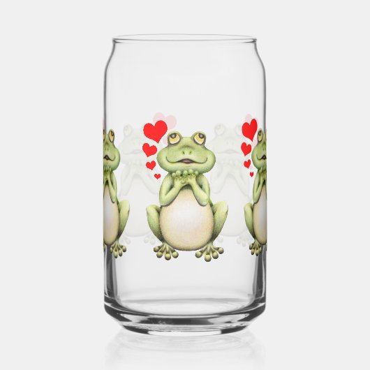 Frog Love Drawing Blikvorm Glas (Links)