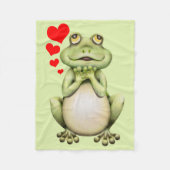 Frog Love Drawing Fleece Deken (Voorkant)