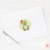 Frog Love Drawing Ronde Sticker (Envelop)