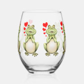 Frog Love Drawing Wijnglas Zonder Voet (Links)