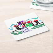 Frog love kartonnen onderzetters (Schuin)