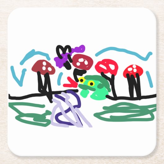 Frog love kartonnen onderzetters (Voorkant)