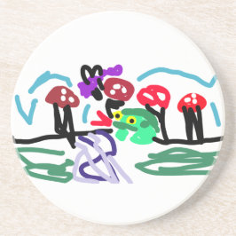 Frog love zandsteen onderzetter