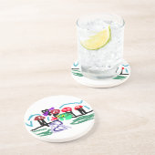 Frog love  zandsteen onderzetter (Zijkant)