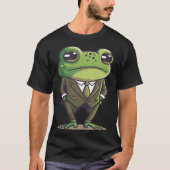 Frog man, mr frog, frog in suit, serious frog, fun t-shirt (Voorkant)