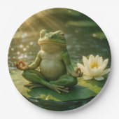 Frog Meditating On a Lily Pad Papieren Bordje (Voorkant)