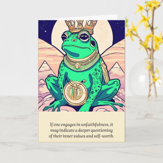 frog message happy birthday kaart (Gele Bloem)