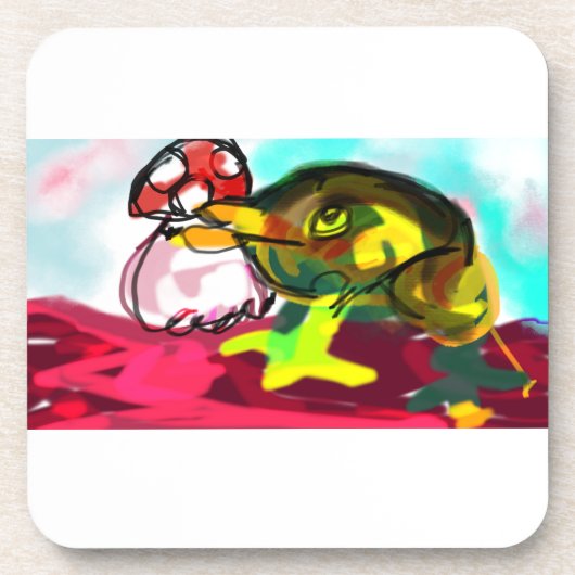 Frog Mushroom fun Bier Onderzetter (Voorkant)