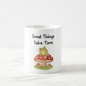 Frog Mushroom - Good Things Take Time Illustration Koffiemok (Center)