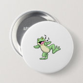 Frog Music Dance Ronde Button 7,6 Cm (Voorkant /achterkant)