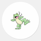 Frog Music Dance Ronde Sticker (Voorkant)