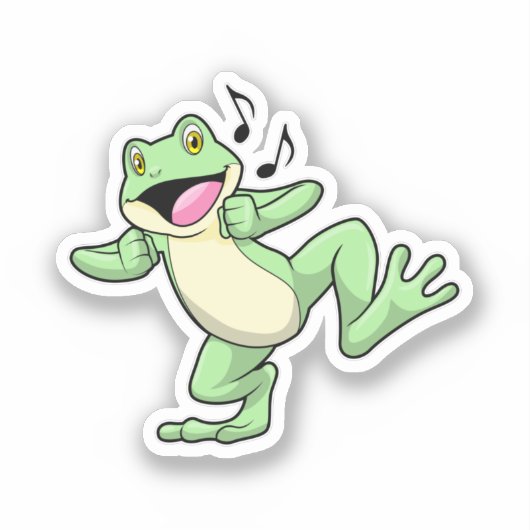 Frog Music Dance Sticker (Voorkant)