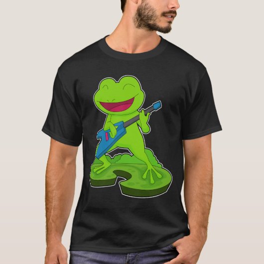Frog Musician Guitar Music T-shirt (Voorkant)