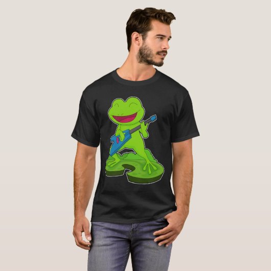 Frog Musician Guitar Music T-shirt (Voorkant volledig)