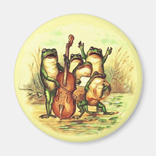  Frog Musicians Band Orchestra met Zangers Magneet (Voorkant)