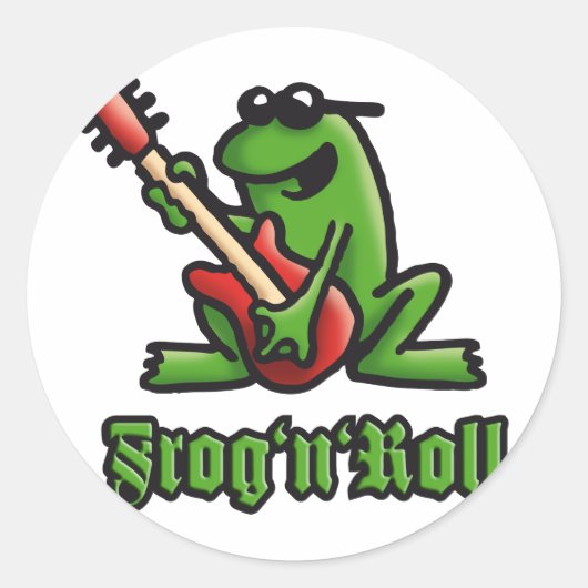 frog n roll A Ronde Sticker (Voorkant)
