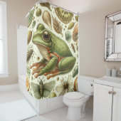 Frog Naadloze Waterverf Douchegordijn (In situ)