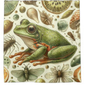 Frog Naadloze Waterverf Douchegordijn (Voorkant)