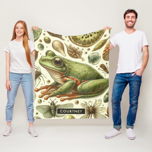  Frog Naadloze Waterverf Fleece Deken (In situ)