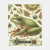  Frog Naadloze Waterverf Fleece Deken (Voorkant)