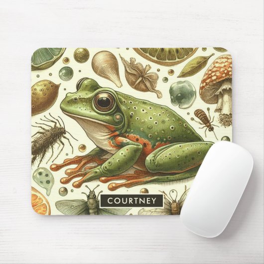 Frog Naadloze Waterverf Muismat (Met muis)