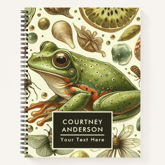 Frog Naadloze Waterverf Notitieboek (Voorkant)