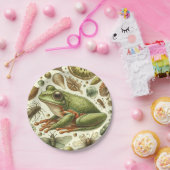 Frog Naadloze Waterverf Papieren Bordje (Feest)