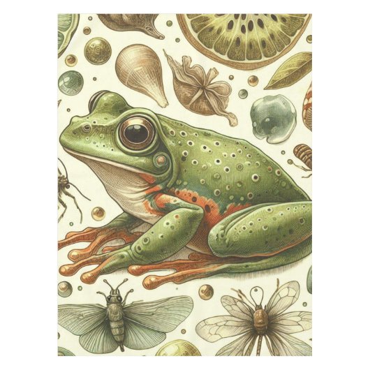 Frog Naadloze Waterverf Tafelkleed (Voorkant)