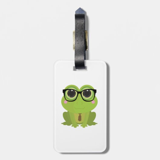 Frog Nerd Bagagelabel (Achterkant verticaal)