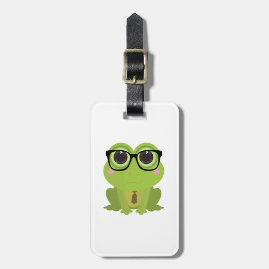 Frog Nerd Bagagelabel (Voorkant verticaal)