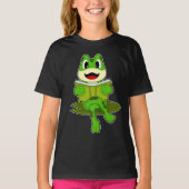Frog Nerd Boek T-shirt (Voorkant)