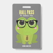 Frog Nerd Hall Pass Badge (Achterkant)