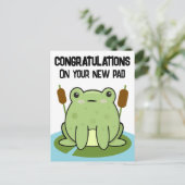 Frog New Home Pad gefeliciteerd Briefkaart (Staand voorkant)