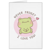 Frog Nooit Frogret I love you Cute Love Pun (Voorkant)