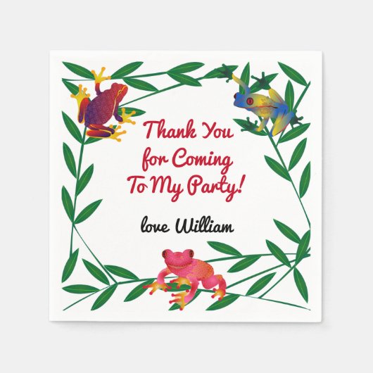 Frog Oerwoud Zoo Servet (Voorkant)