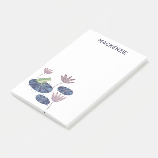 Frog on a Lily Leaf Personalized Post-it® Notes (Schuin)