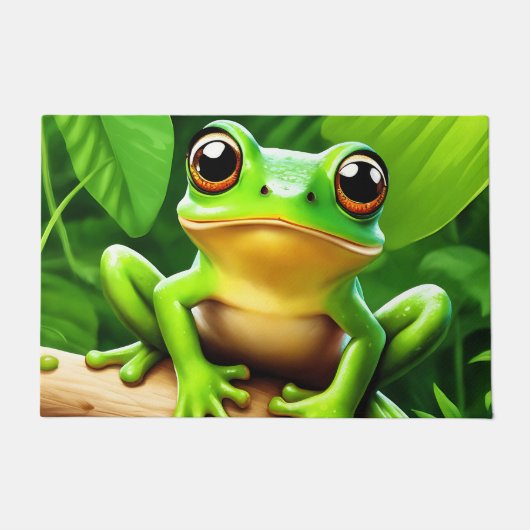Frog on branch Natuur Art Deurmat (Voorkant)