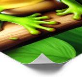 Frog on branch Natuur Art Poster (Hoek)