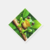 Frog on branch Natuur Art Servet (Hoek)