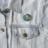 FROG OP LOG CHRISTMAS HOLIDAY BUTTON Round (In situ)