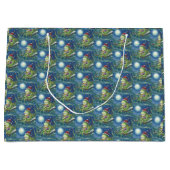 FROG OP LOG SANTA, CHRISTMAS GROTE GIFT BAG GROOT CADEAUZAKJE (Voorkant)