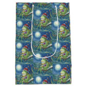 FROG OP LOG SANTA, CHRISTMAS MEDIUM GIFT BAG MEDIUM CADEAUZAKJE (Achterkant)