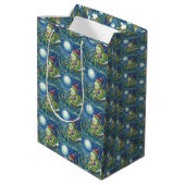 FROG OP LOG SANTA, CHRISTMAS MEDIUM GIFT BAG MEDIUM CADEAUZAKJE (Achterkant Gekanteld)