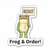Frog & Orde! Weerstandssticker Sticker (Voorkant)