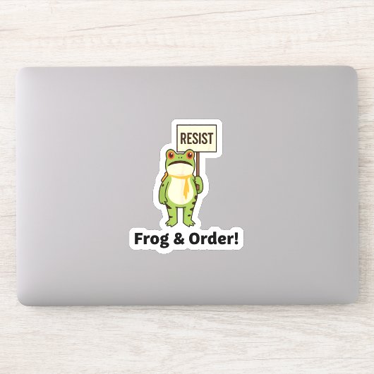 Frog & Order! Resist Sticker (Computer)