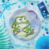 Frog Paraglider Grappig papier Borden Papieren Bordje (Feest)